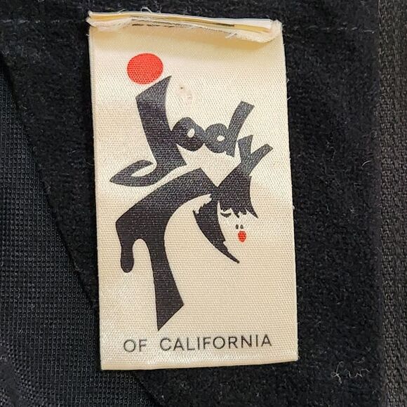 Jody T California Vintage 70s Prairie Midi Dress Black Red Tiered Skirt Small - Picture 7 of 12